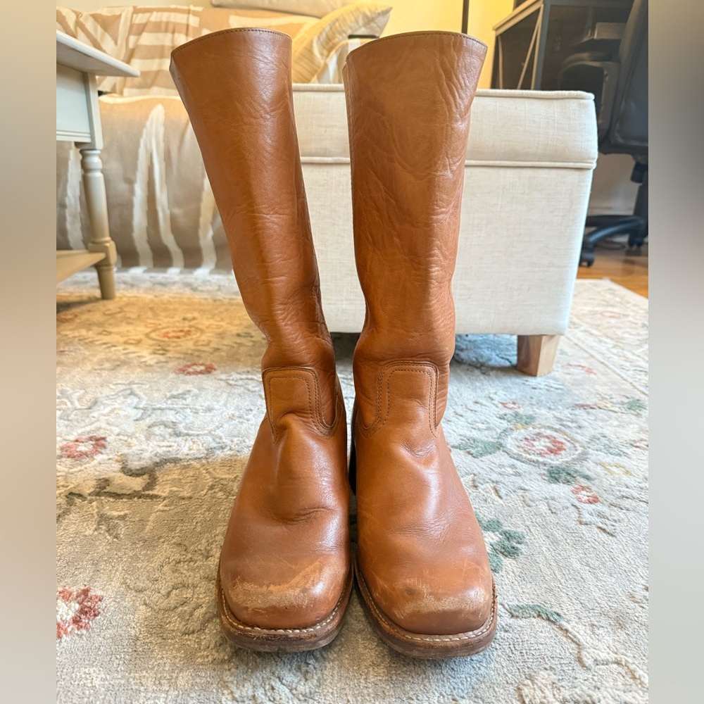 Men’s Tan Frye Campus Boots, Size 11.5 M